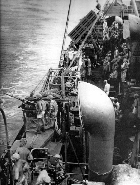 38th div aboard liberty manning 50 cals