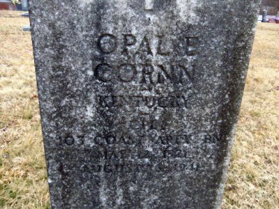 Cornn Opal E headstone